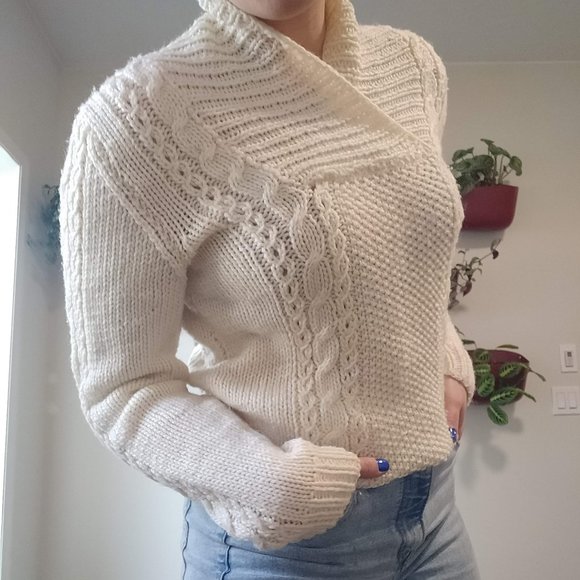 Cream Vintage Knit Sweater - Picture 6 of 8
